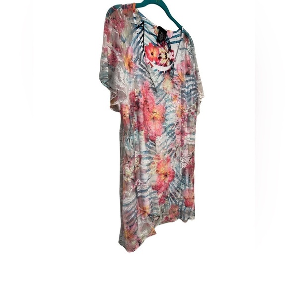 Brittany Black Floral Layered Shirt Size XL - Picture 3 of 12